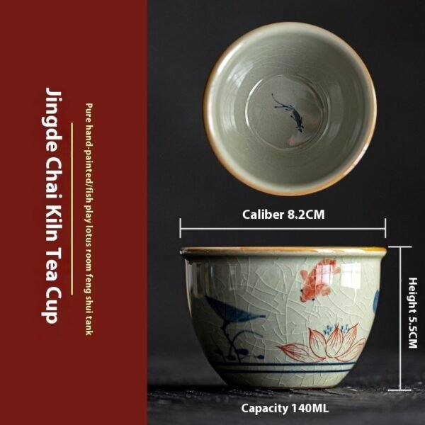 880f6d2f-f335-44f9-96e6-c7348d2293f9.jpg Pure Hand-Painted Fish Play Lotus Feng Shui Tank | Jingdezhen Chai Kiln Tea Cup
