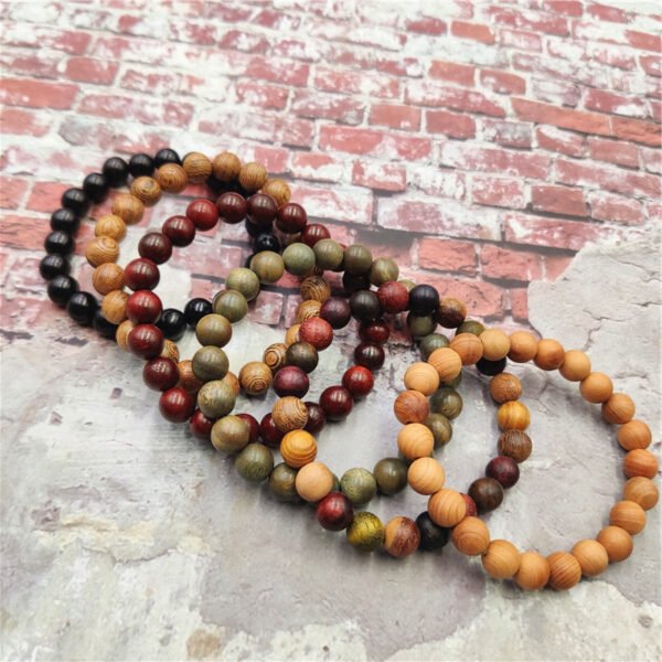 Natural 8mm Sandalwood Buddha Beads Bracelet