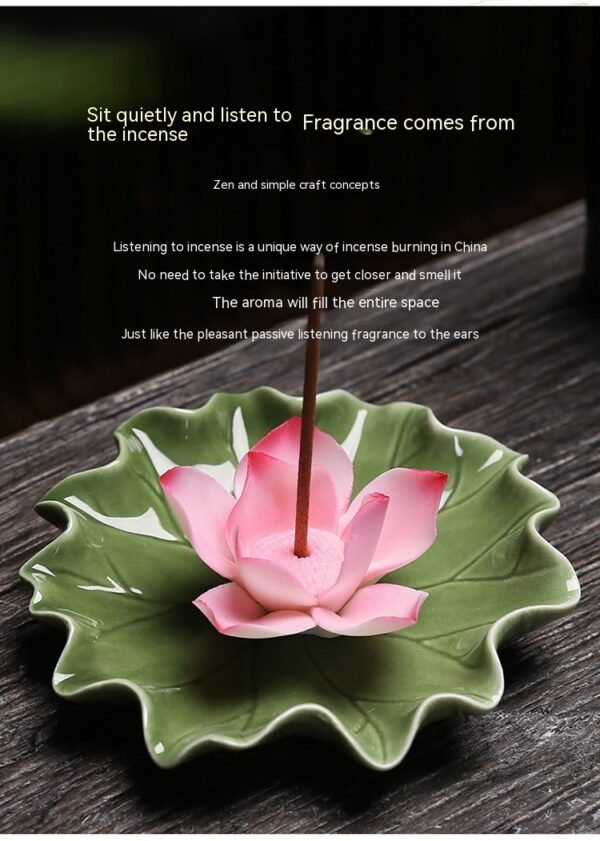 Lotus Leaf Incense Holder Four Colors Handmade Tea Room Tea Table