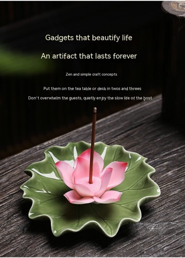 Lotus Leaf Incense Holder Four Colors Handmade Tea Room Tea Table