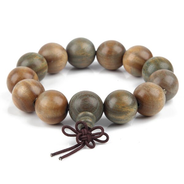 Natural Green Sandalwood Prayer Beads Bracelet