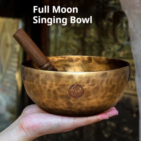 Handmade Zen Himalaya Full Moon Singing Bowl for Spiritual Healing