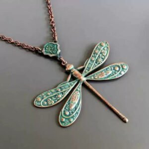 Retro Ethnic Style Dragonfly Pendant Necklace