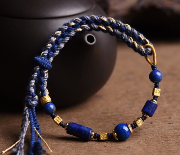 Ethnic Style Hand-Woven Lapis Lazuli Bracelet