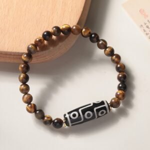 Ethnic Style Tigereye Single Circle Simplicity Buddha Rosary Bracelet
