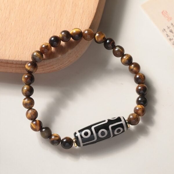 Ethnic Style Tigereye Single Circle Simplicity Buddha Rosary Bracelet
