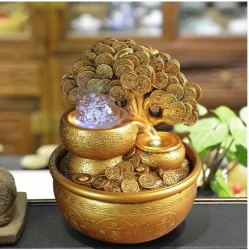 Feng Shui Wheel Crystal Ball Water Fountain Mini