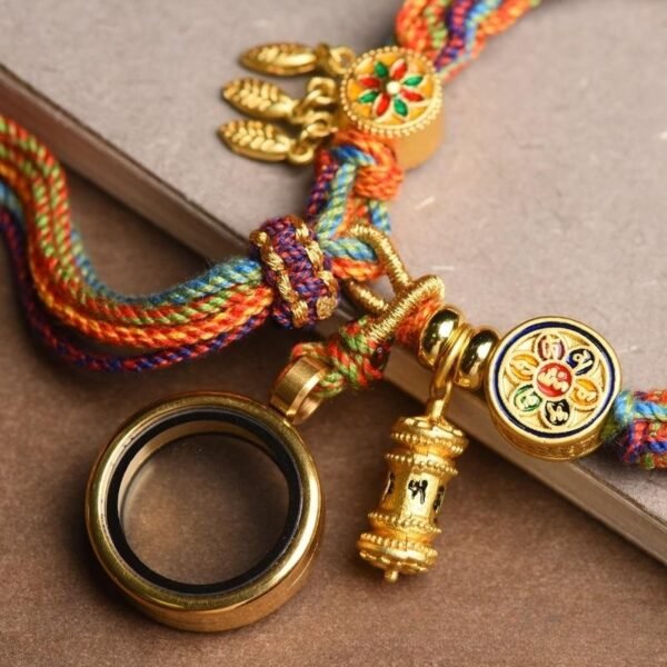 Tibetan Spiritual Energy Cycle Pattern Hand-Woven Bracelet