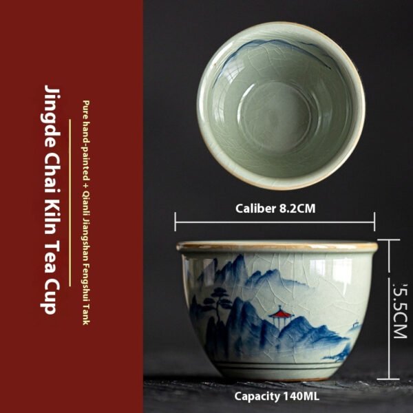 c2d048f3-c9a0-40b5-8876-9ea5d5810436.jpg Pure Hand-Painted Fish Play Lotus Feng Shui Tank | Jingdezhen Chai Kiln Tea Cup