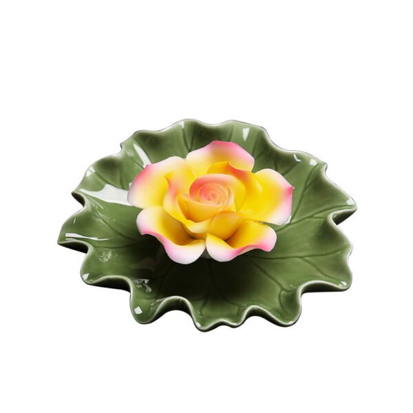 Lotus Leaf Incense Holder Four Colors Handmade Tea Room Tea Table
