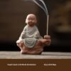 Zen Little Monk Ceramic Incense Burner - Chinese Agarwood Decor