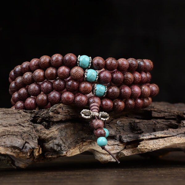 Traditional Chinese Purple Sandalwood Meditation Beads Bracelet