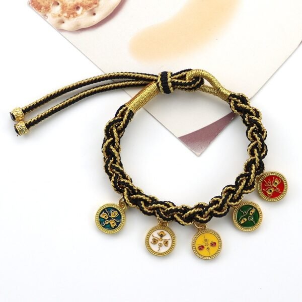 Ethnic Style Couple Braided Red Rope Colorful Wire Bracelet