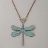 Retro Ethnic Style Dragonfly Pendant Necklace