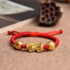 Ethnic Style Hand-Woven Red Rope Six-Character Mantra Bracelet