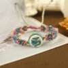 Retro Dunhuang Color Hand-Woven Bracelets with Tibetan Elements
