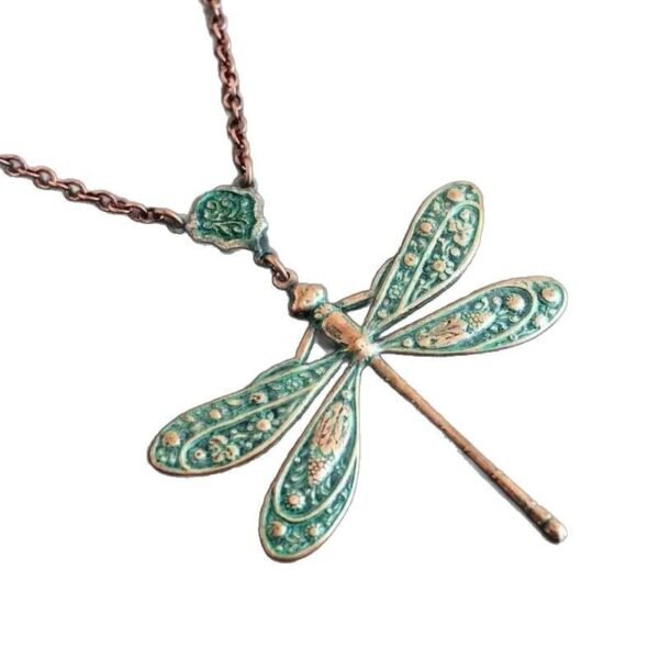 Retro Ethnic Style Dragonfly Pendant Necklace