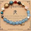 Twelve Constellations Bracelets Natural Stone Beaded Eight Planets