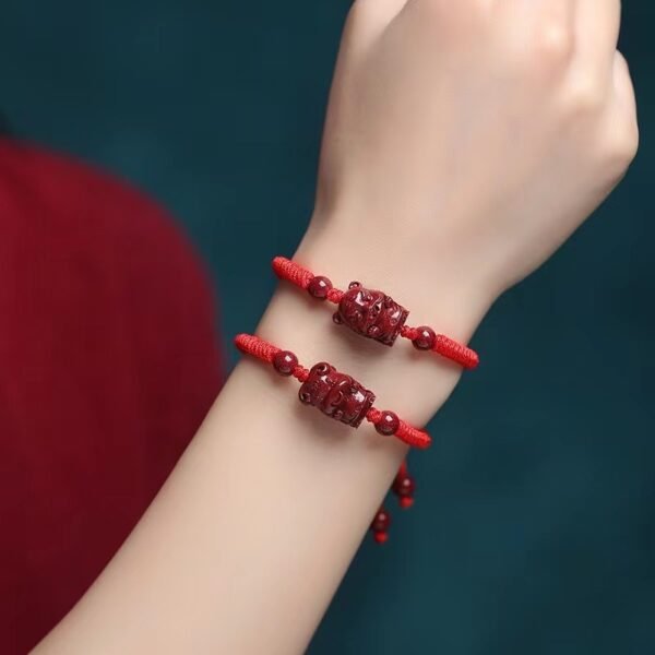 Cinnabar Zodiac Red String Bracelet for Fidelity