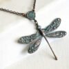 Retro Ethnic Style Dragonfly Pendant Necklace