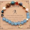 Twelve Constellations Bracelets Natural Stone Beaded Eight Planets